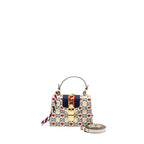 Gucci Mini top handle Sylvie tote bag with heart print limited white multicolor GHW