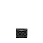 Chanel Classic Flap Card Holder Caviar Black LGHW (Microchip)