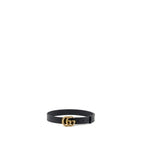 Gucci size 75 GG marmont thin belt black GHW
