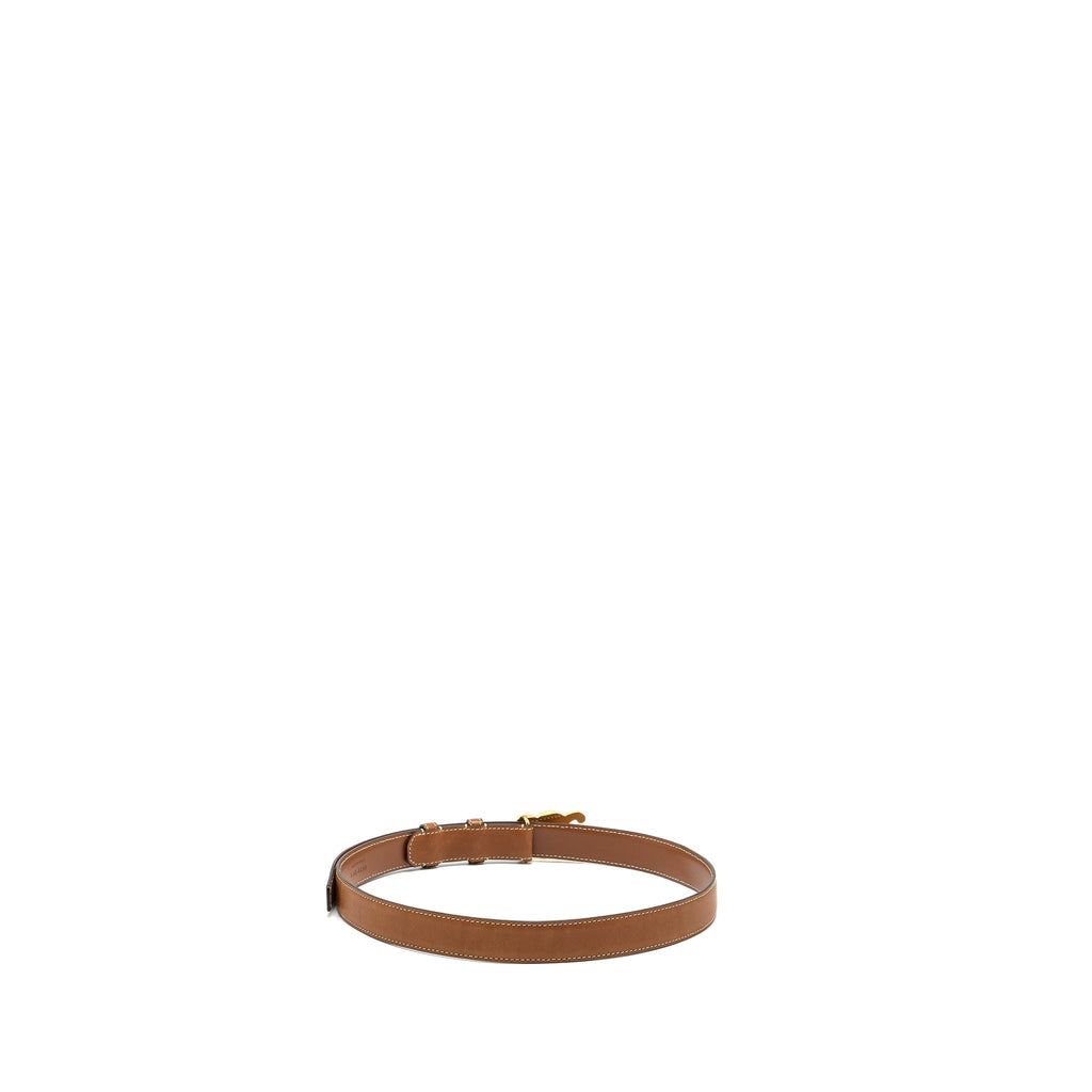Celine size 80 SMALL TRIOMPHE BELT IN NATURAL CALFSKIN TAN