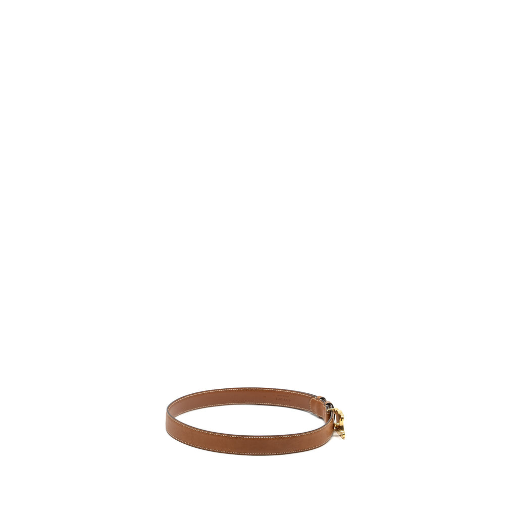 Celine size 80 SMALL TRIOMPHE BELT IN NATURAL CALFSKIN TAN