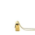 Chanel Mini Rectangular Flap Bag Lambskin Yelllow/Blue with Iridescent Blue Hardware