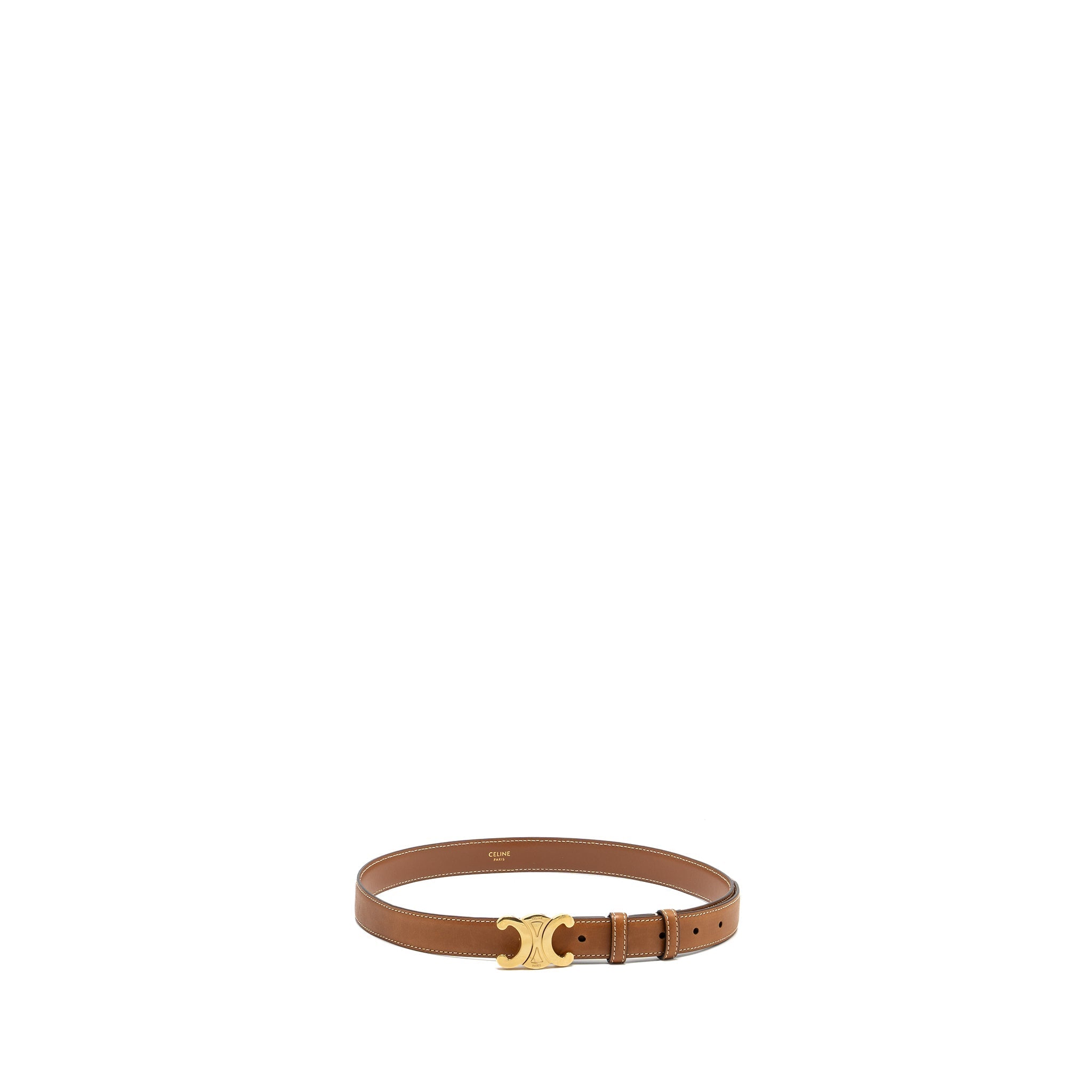 Celine size 80 SMALL TRIOMPHE BELT IN NATURAL CALFSKIN TAN