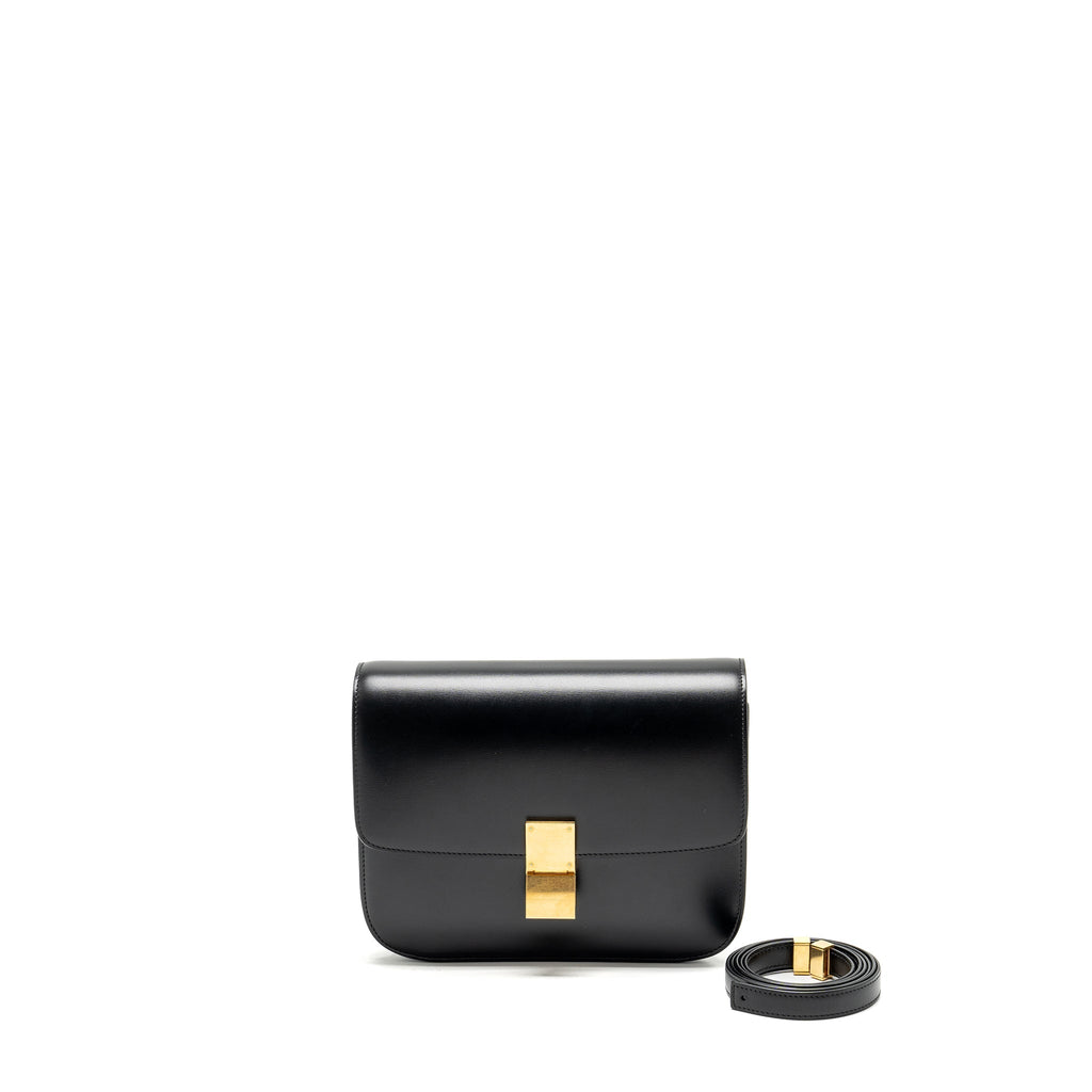 Celine Medium Classic Box Bag Calfskin Black