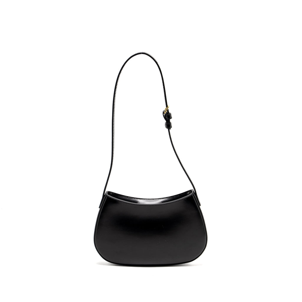 Celine Medium Tilly Chic Shoulder Bag Shiny Calfskin Black