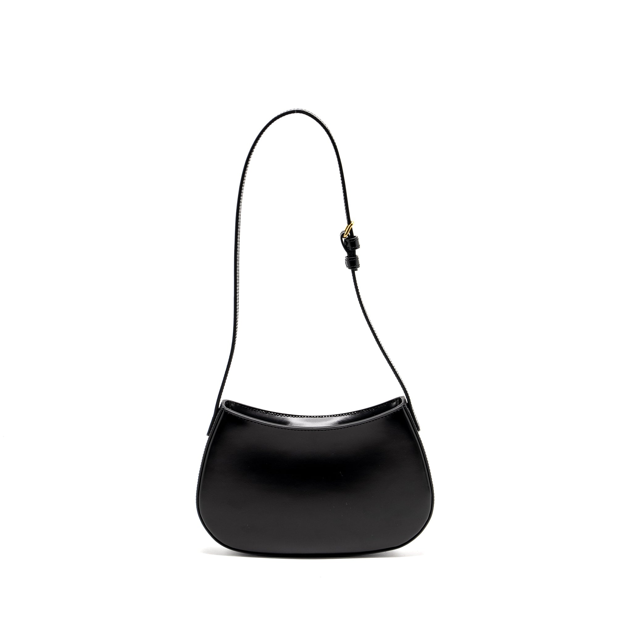 Celine Medium Tilly Chic Shoulder Bag Shiny Calfskin Black