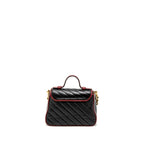 Gucci GG Marmont Mini Top Handle Bag Calfskin Black/Red GHW