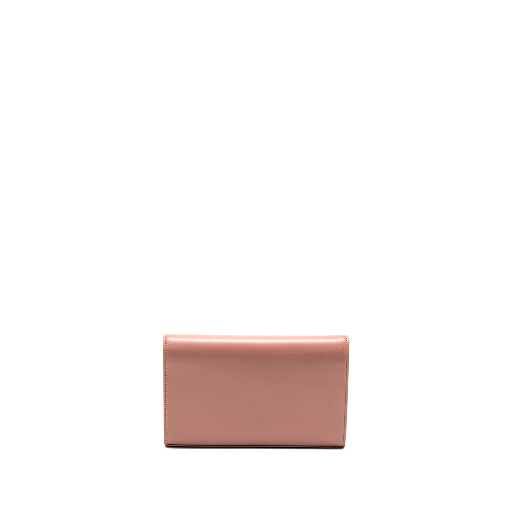 Fendi Logo Crossbody Bag Calfskin Light Pink SHW