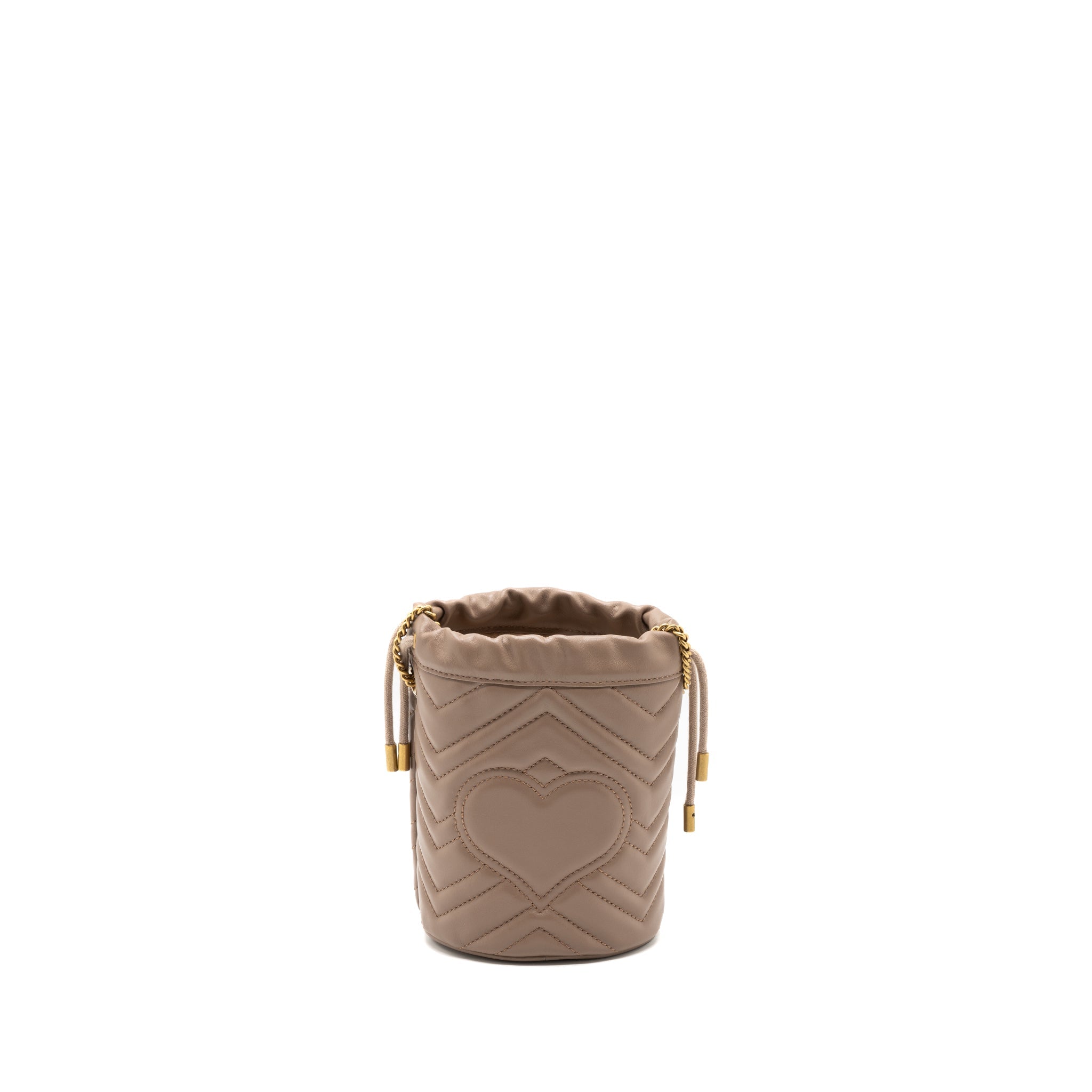 Gucci GG Marmont Mini Bucket Bag Beige GHW