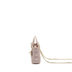 Dior Mini Lady Dior lambskin light pink LGHW