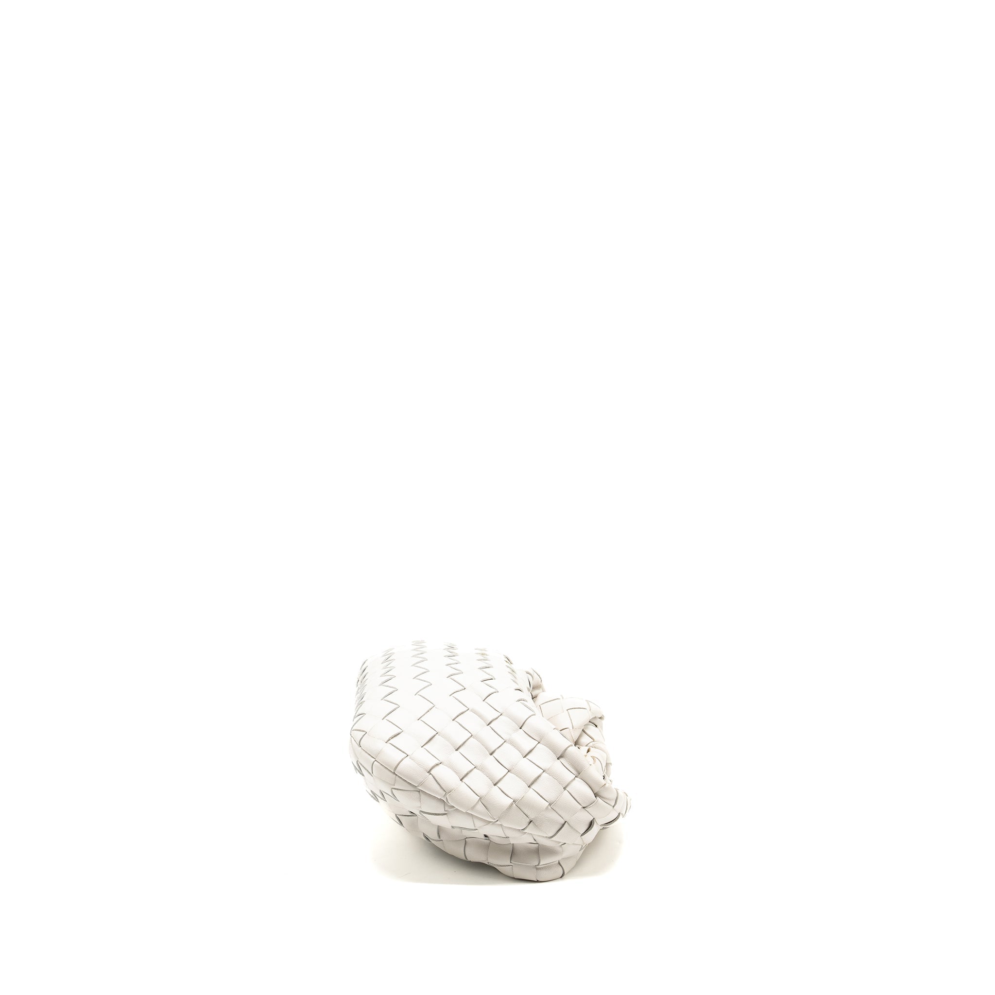 Bottega Veneta Mini Jodie Lambskin Chalk SHW