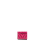 Saint laurent compact tri-fold wallet calfskin pink GHW