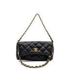 Chanel Large Hobo Bag Lambskin Black GHW (Microchip)