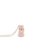 Chanel Mini Drawstring Bucket Bag Lambskin Pink LGHW