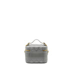 Dior Small Diortravel Vanity Case Cannage Lambskin Grey GHW