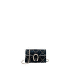 Gucci Dionysus Super Mini Bag Velvet Dark Blue SHW
