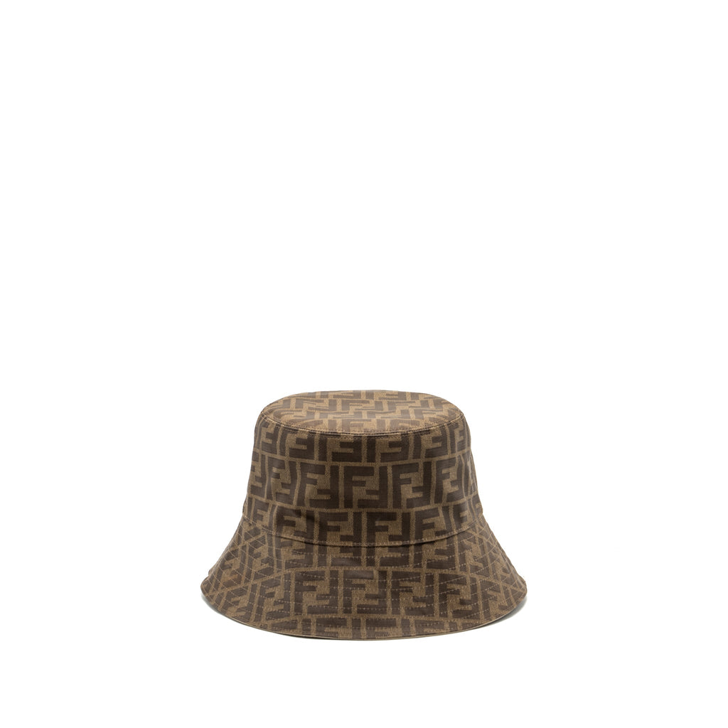 Fendi size M bucket hat brown tech fabric