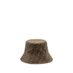 Fendi size M bucket hat brown tech fabric