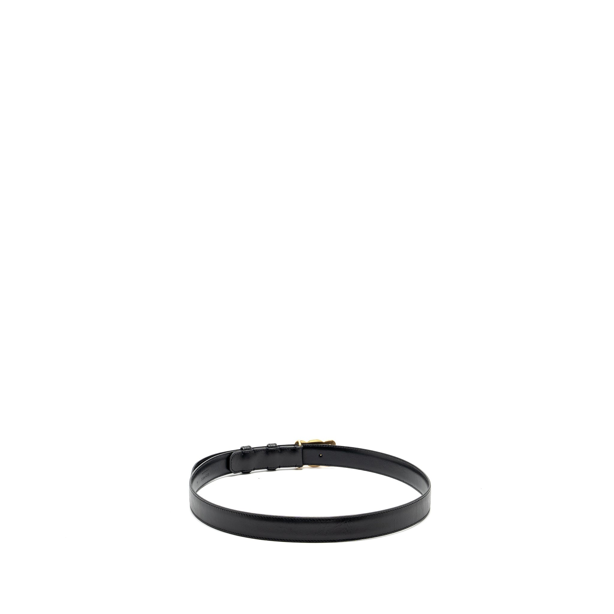 Celine size 85 Medium Triomphe belt calfskin black