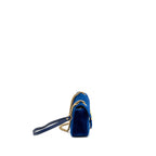 Gucci Small GG Marmont Shoulder Bag Velvet Blue GHW