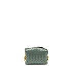 Bottega Veneta Mini Loop Bag Metal Knots Calfskin Green GHW