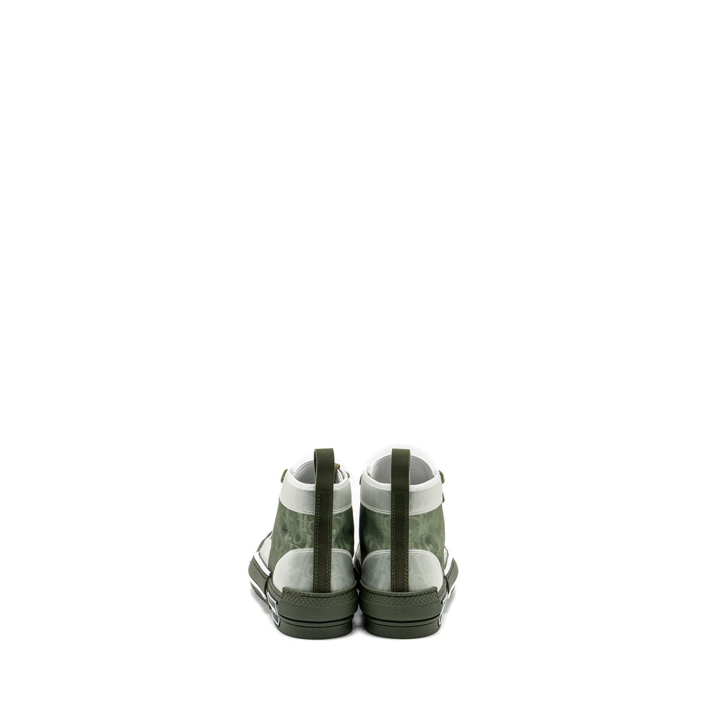 Dior Size 37 B23 Oblique High-Top Sneaker Olive/Oblique