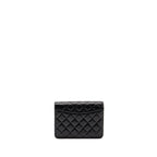 Chanel Square Wallet On Chain Caviar Black LGHW (Microchip)