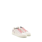 Chanel Size 38 Logo Sneakers Calfskin White/Pink