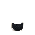 Chanel Quilted Crystal Mini Hobo Crossbody Bag Velvet Black LGHW (microchip)