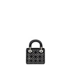 Dior Mini Lady Dior Satin Crystal Black SHW
