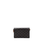 Celine Wallet On Strap Triomphe Canvas/ Lambskin Tan