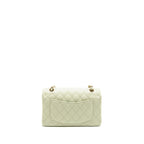 Chanel Small Classic Double Flap Bag Caviar Light Green LGHW (Microchip)
