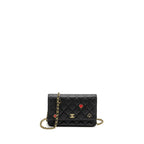 Chanel Coco Casino Wallet on Chain Caviar Black GHW (Microchip)