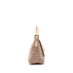 Fendi Zucchino Mama Flap Bag FF Jacquard Canvas Light Pink GHW