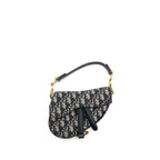 Dior Mini Saddle Bag Blue Oblique Jacquard GHW