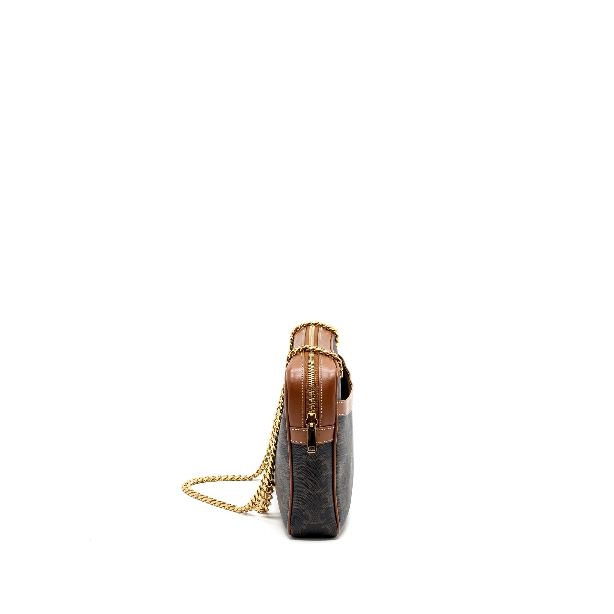 Celine patapans bag triomphe canvas/Leather brown