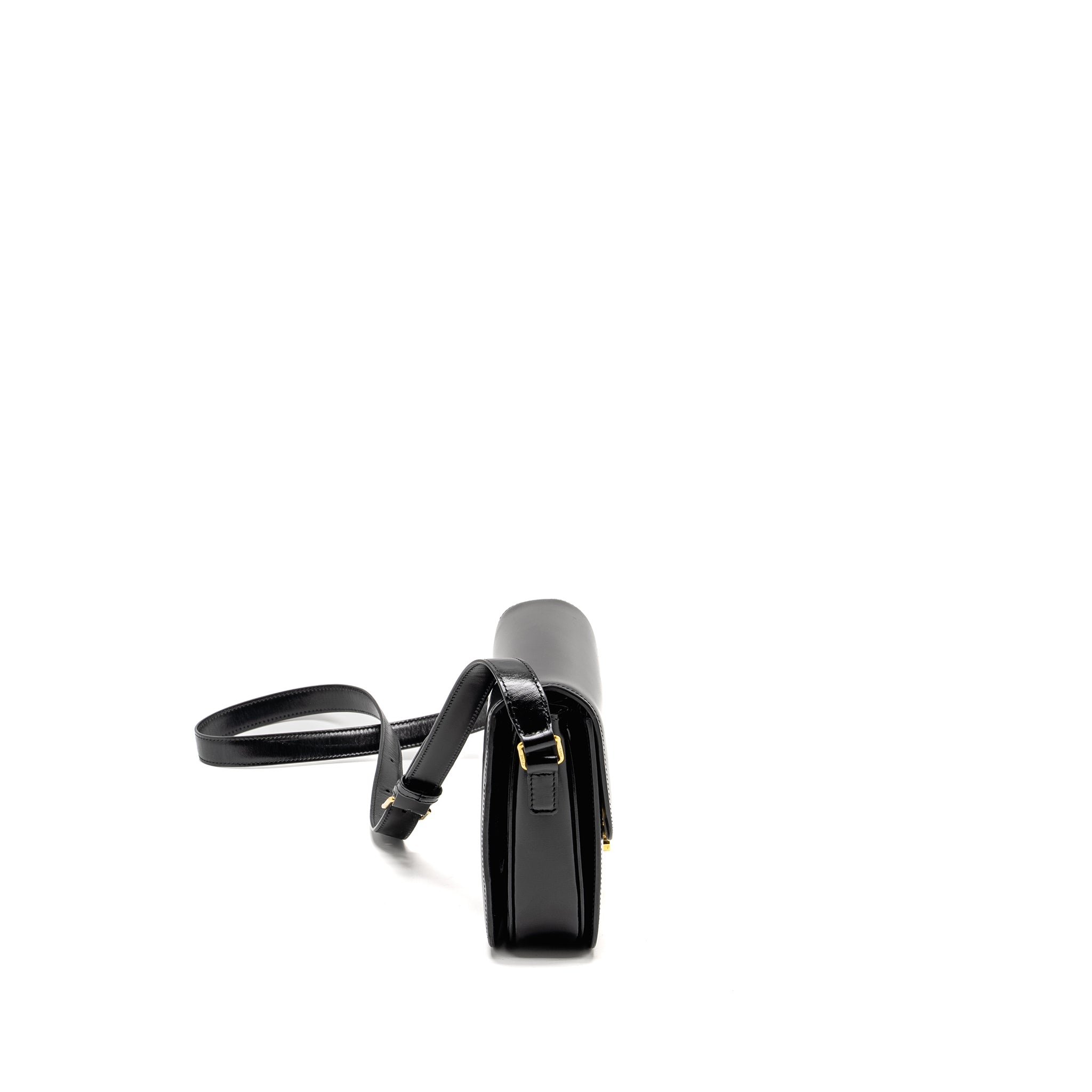 Celine Classic Triomphe Bag Shiny Calfskin Black