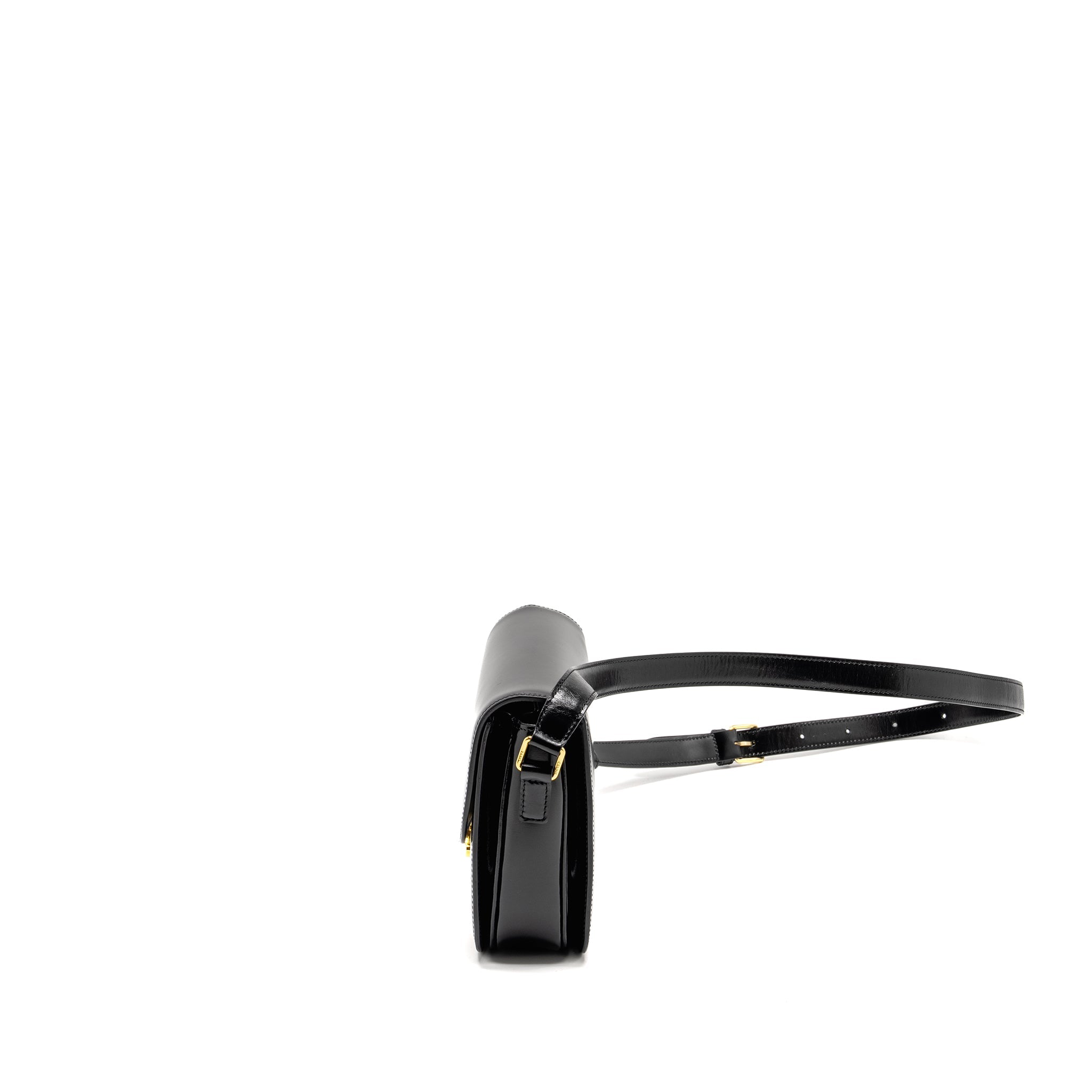 Celine Classic Triomphe Bag Shiny Calfskin Black