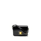 Celine Classic Triomphe Bag Shiny Calfskin Black