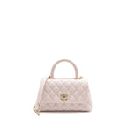 Chanel Small Coco handle caviar light pink LGHW