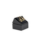 Chanel Quilted CC Logo Hoop Earrings Gold Tone