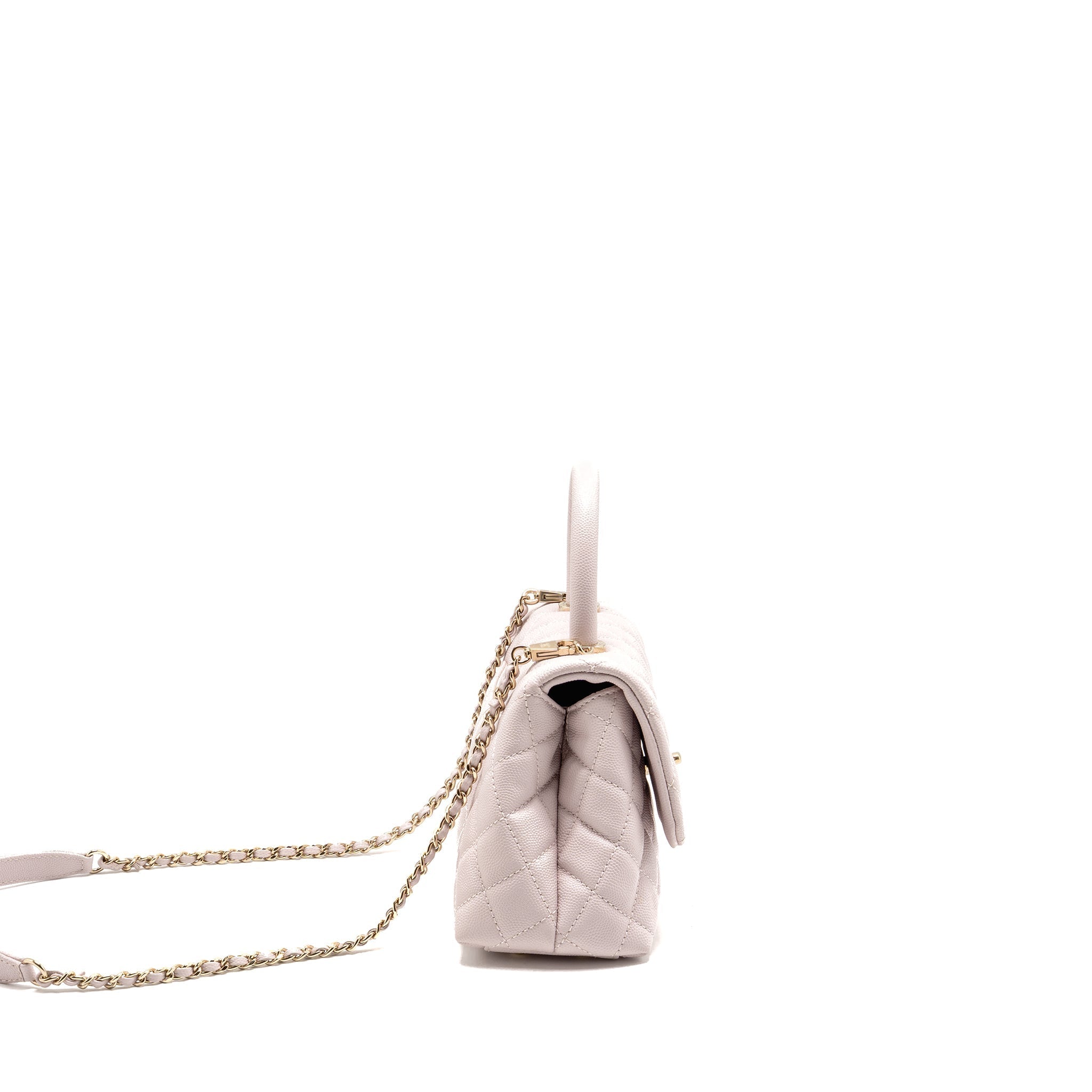 Chanel Small Coco handle caviar light pink LGHW