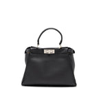 Fendi Medium Peekaboo Bag Selleria Leather Black SHW