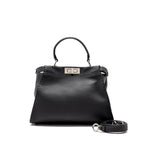 Fendi Medium Peekaboo Bag Selleria Leather Black SHW