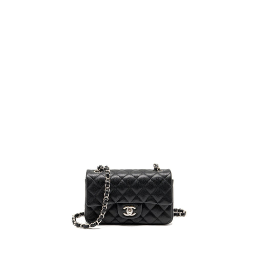 Chanel Mini Rectangular flap bag caviar black SHW