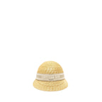 DIOR Size 57 Raffia Cap Grey/Multicolour