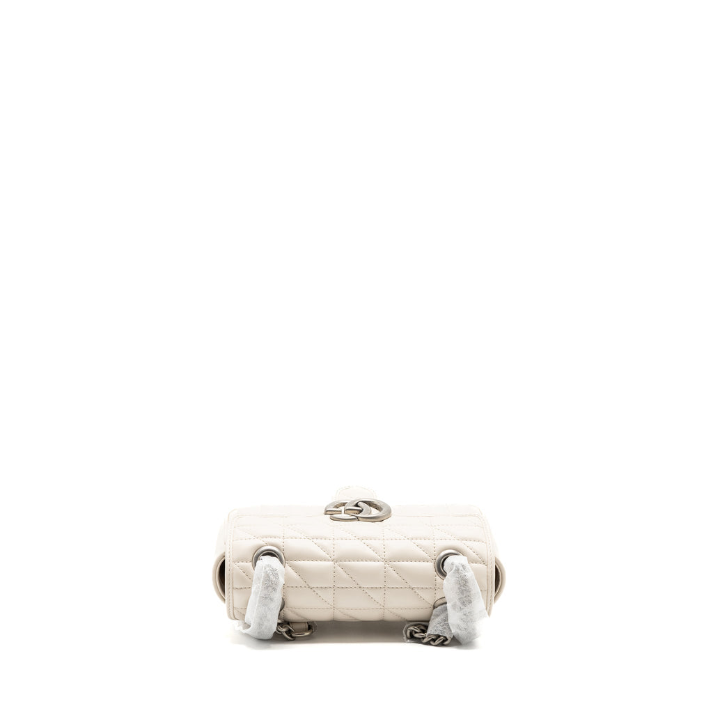Gucci mini marmont calfskin leather cream SHW