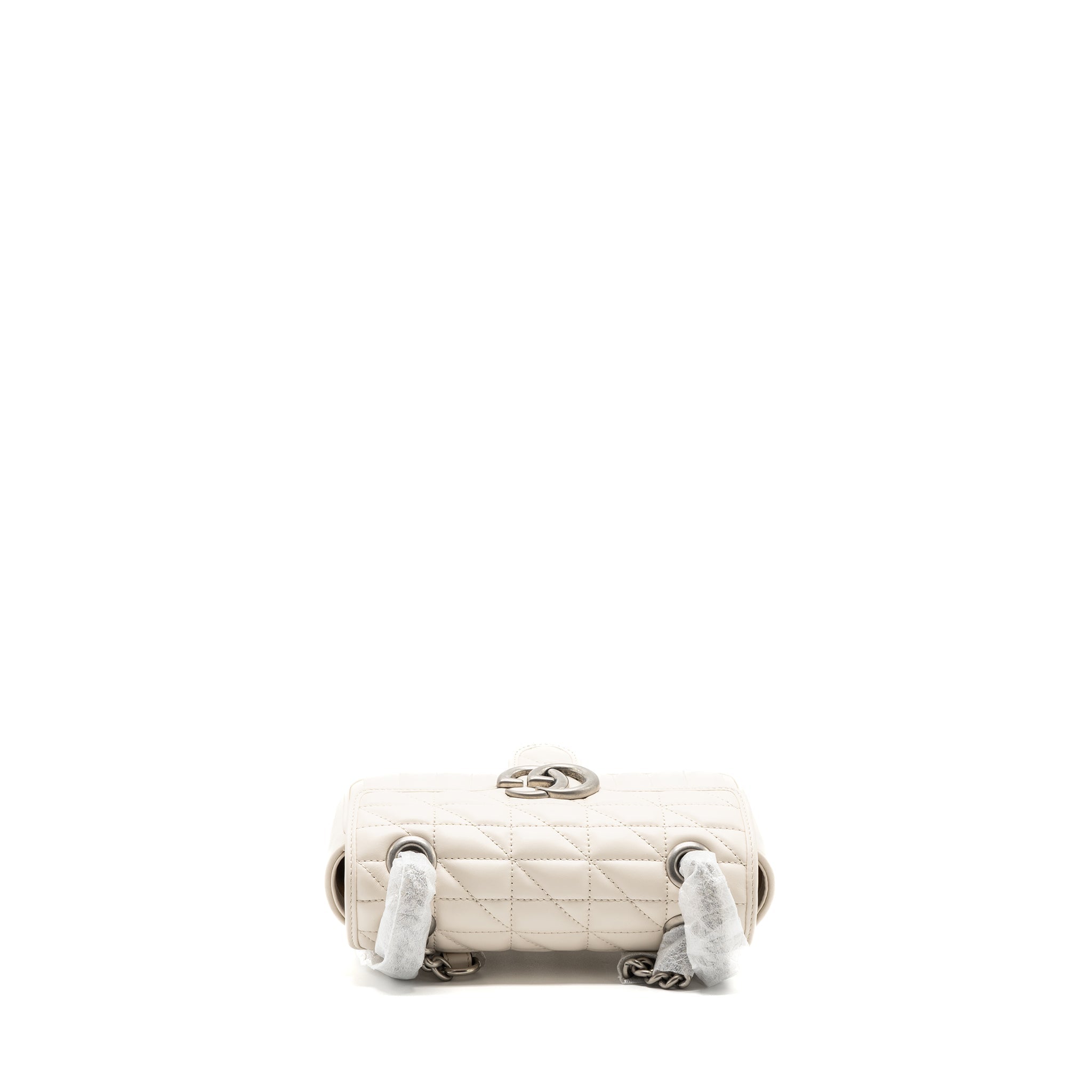 Gucci mini marmont calfskin leather cream SHW