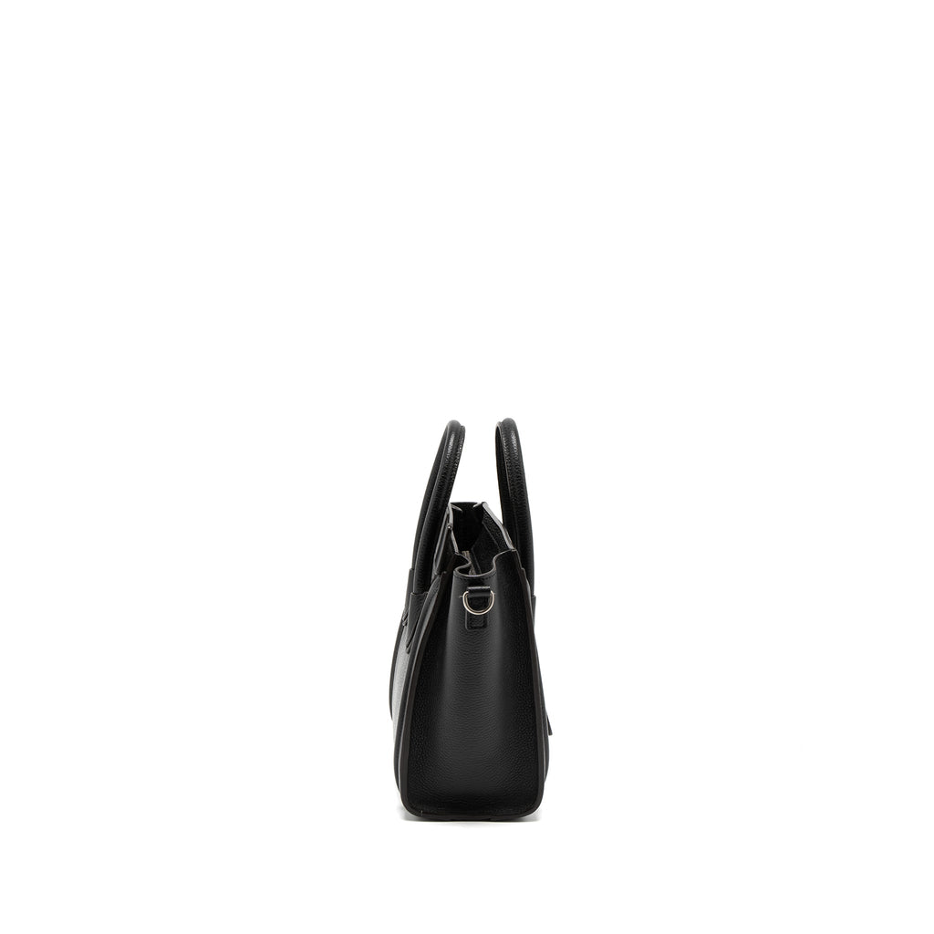 Celine Nano Luggage Bag Calfskin Black