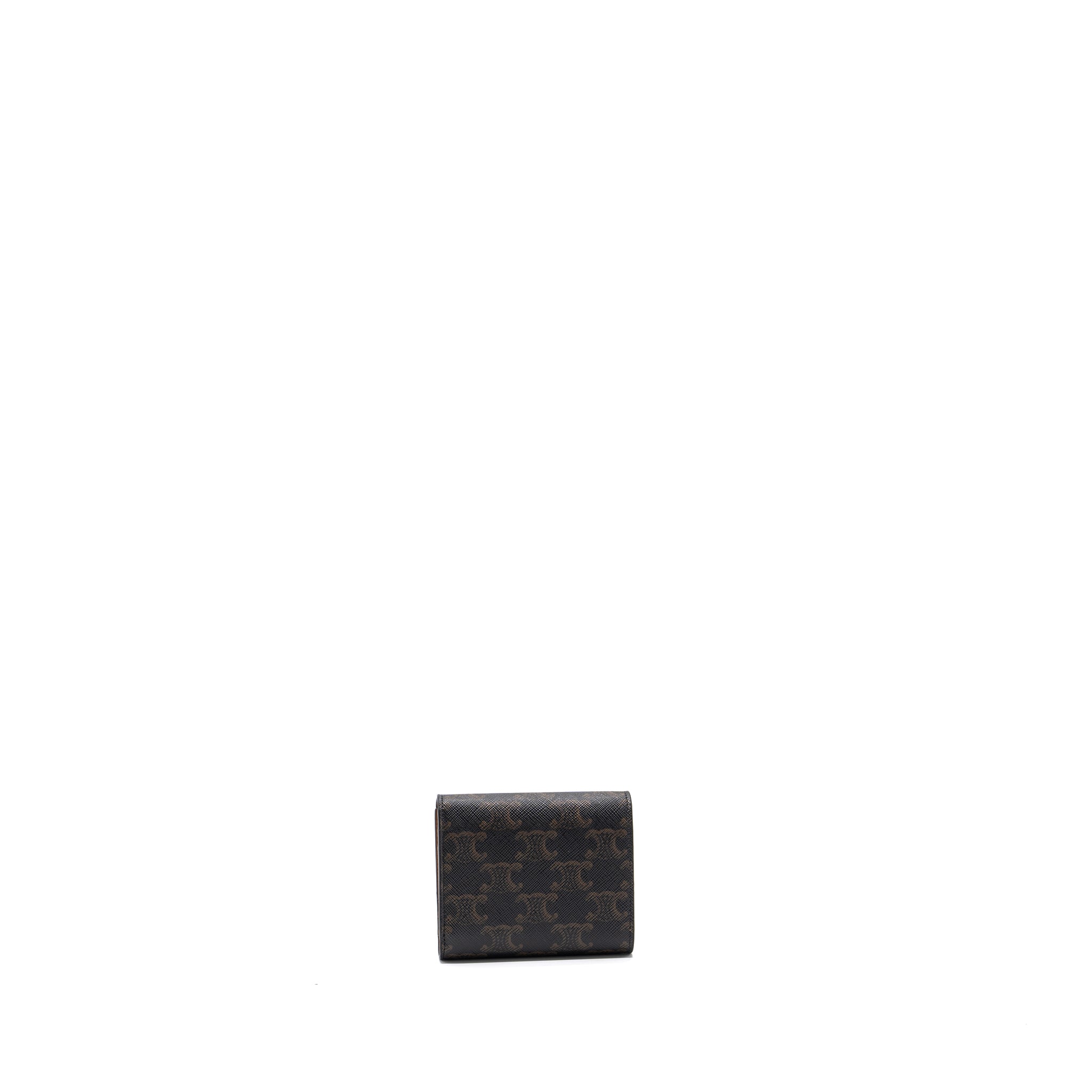 Celine Small Triomphe Flap Wallet Canvas Tan